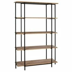 Remise ???? Étagère En Bois Et Métal 120x40x190 ✨