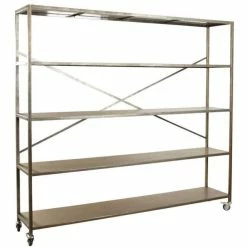 Grosses soldes ???? Etagère En Métal Sur Roulettes 203x42x184 ????