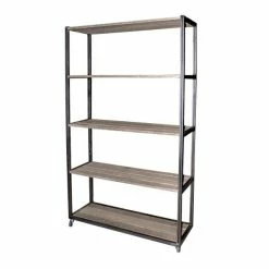 Sortie ???? Etagère Haute Héritage Used 4 Niveaux Bois Et Métal L119 X P39 X H195cm ⌛