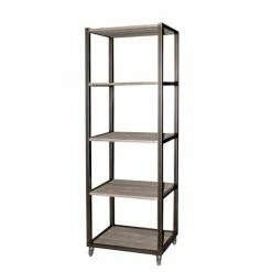 Meilleur prix ???? Etagère Haute Héritage Used 4 Niveaux Bois Et Métal L59 X P39 X H195cm ????