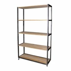 Coupon ???? Etagère Haute Westside Used 4 Niveaux Bois Et Métal L119 X P39 X H195cm ????