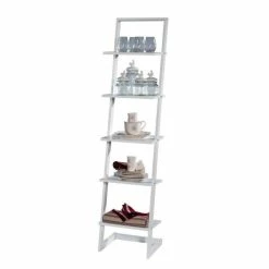Meilleur prix ???? Etagère Inclinée Blanc Mat 5 Tablettes L.40 X P.33 X H.175cm ???? -Buffets Shop etagere inclinee blanc mat 5 tablettes l 40 x p 33 x h 175cm 04