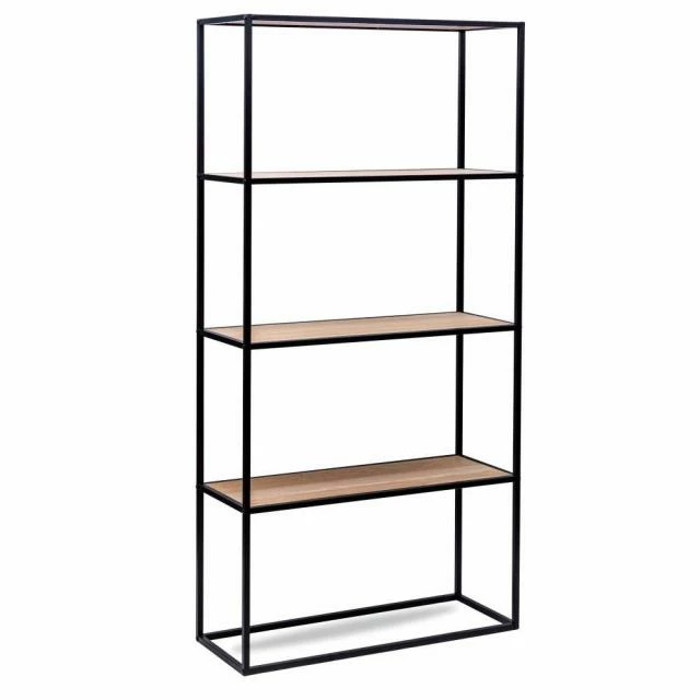 Etagère industrielle moderne de 4 niveaux, coloris marron,en métal 80x30x160 cm Sortie ???? Etagère Industrielle Moderne De 4 Niveaux, Coloris Marron,en Métal 80x30x160 Cm ✔️ -Buffets Shop etagere industrielle moderne de 4 niveaux coloris marron en metal 80x30x160 cm 01