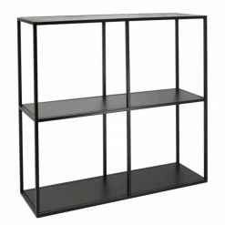 Coupon ⌛ Étagère Murale En Métal Noir 80x25x80 ✔️