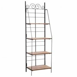 Promo ⭐ Etagère Pliante En Métal Et Bois Largeur 67 Cm 67x41x202 ????