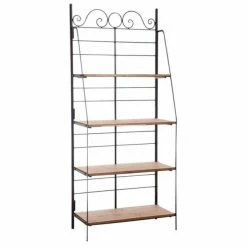 Promo ???? Etagère Pliante En Métal Et Bois Largeur 90 Cm 90x41x202 ????
