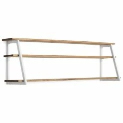 Meilleur prix ✨ Étagère Polygonal Ascendant 100x35x47cm Blanc – 2 Supports Industriel ????