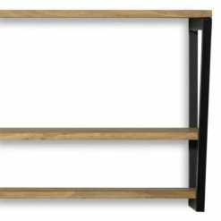 Remise ???? Étagère Polygonal Descendant 140x35x47cm Noir 2 Supports – Industriel ???? -Buffets Shop etagere polygonal descendant 140x35x47cm noir 2 supports industriel 05