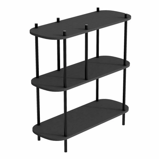 Tout neuf ✔️ Etagere Scandinave 3 Niv, Structure Métal Noir, Plateaux Bois Noir 80x30x83cm ???? 1 Tout neuf ✔️ Etagere Scandinave 3 Niv, Structure Métal Noir, Plateaux Bois Noir 80x30x83cm ????