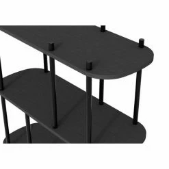Tout neuf ???? Etagere Scandinave 6 Niv, Noir Struct. Métal Noir, Plateaux Bois 100x30x169 Cm ???? -Buffets Shop etagere scandinave 6 niv noir struct metal noir plateaux bois 100x30x169 cm 05