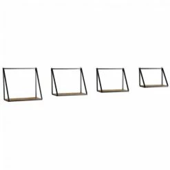 Meilleur prix ???? Étagères Murales Gigognes En Bois Et Métal Laqué 28x16,5x20 à 40x16,5x35 ????