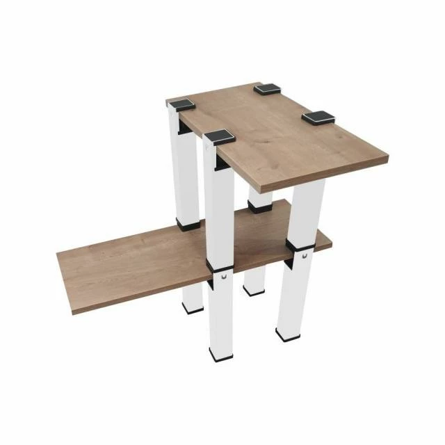 Kit Etagère Modulable - 2 plateaux et 8 pieds blancs Promo ❤️ Kit Etagère Modulable - 2 Plateaux Et 8 Pieds Blancs ???? -Buffets Shop kit etagere modulable 2 plateaux et 8 pieds blancs 01