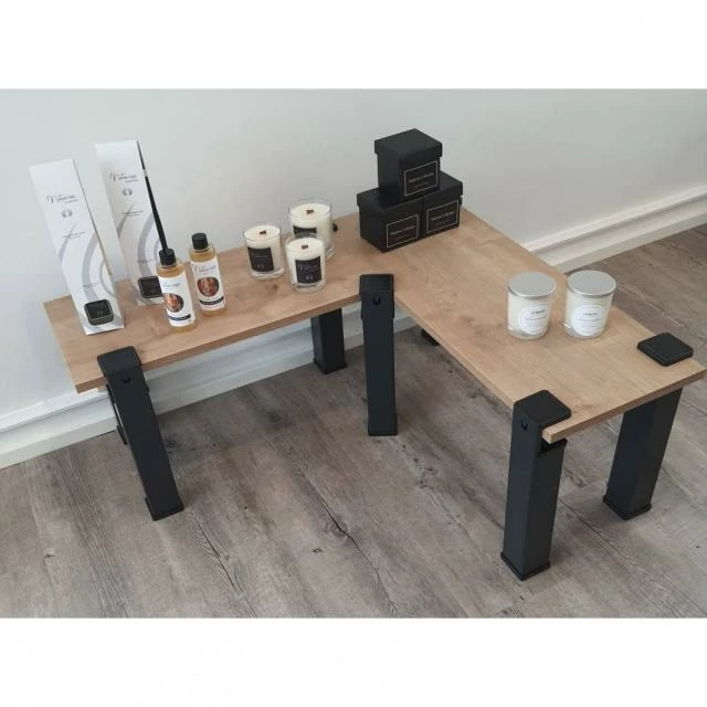 Kit Etagère Modulable - 2 plateaux et 8 pieds blancs Promo ❤️ Kit Etagère Modulable - 2 Plateaux Et 8 Pieds Blancs ???? -Buffets Shop kit etagere modulable 2 plateaux et 8 pieds blancs 04