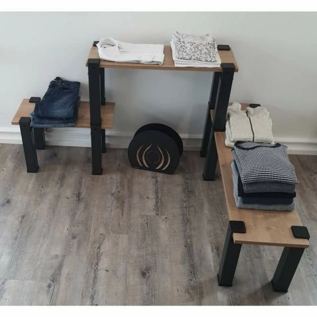 Kit Etagère Modulable - 3 plateaux 14 pieds blancs Meilleur prix ???? Kit Etagère Modulable - 3 Plateaux 14 Pieds Blancs ???? -Buffets Shop kit etagere modulable 3 plateaux 14 pieds blancs 04