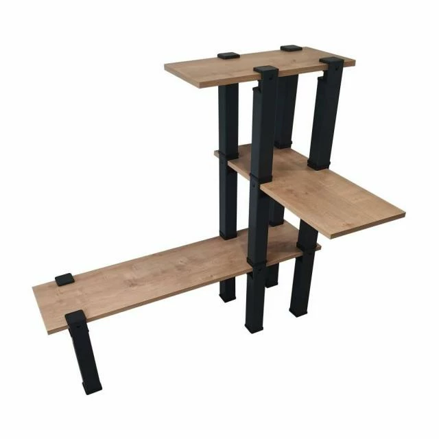 Kit Etagère Modulable - 3 plateaux 14 pieds noirs Meilleur prix ???? Kit Etagère Modulable - 3 Plateaux 14 Pieds Noirs ???? -Buffets Shop kit etagere modulable 3 plateaux 14 pieds noirs 01