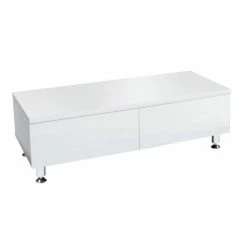 De gros 😉 Meuble Bas 2 Tiroirs Blanc Laqué L.120 X P.50 X H.40cm ✨