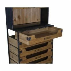 Les meilleures critiques de ⌛ Meuble Indus Ciré Avec Porte Verre étagère Et 6 Tiroirs L65 X P32 X H158 ???? -Buffets Shop meuble indus cire avec porte verre etagere et 6 tiroirs l65 x p32 x h158 03