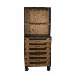 Les meilleures critiques de ⌛ Meuble Indus Ciré Avec Porte Verre étagère Et 6 Tiroirs L65 X P32 X H158 ???? -Buffets Shop meuble indus cire avec porte verre etagere et 6 tiroirs l65 x p32 x h158 04