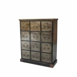 Tout neuf ❤️ Meuble Industriel 12 Tiroirs Fer Antique L95 X P38 X H117 ????