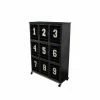 Tout neuf ❤️ Meuble Noir à 9 Tiroirs Numérotés L88 X P34 X H130 ????