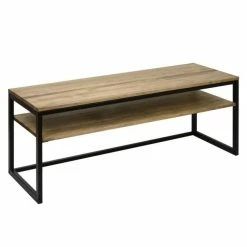 Acheter 🌟 Meuble TV Icub3 – Style Industriel Vintage 40x120x45 Cm Noir ❤️