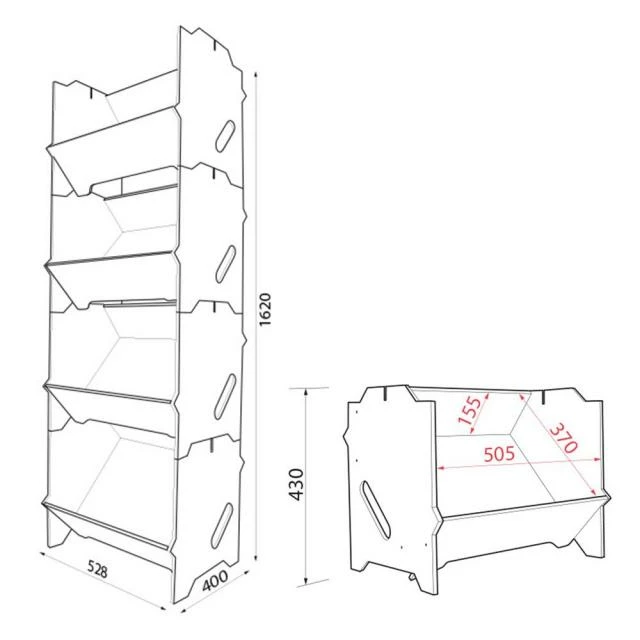 Budget ???? Présentoir Bois IZZIBOX© En MDF - 4 Modules Emboitables ???? 2 Budget ???? Présentoir Bois IZZIBOX© En MDF - 4 Modules Emboitables ???? – Image 2