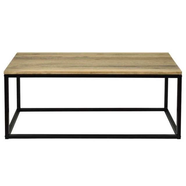 Table basse auxiliaire Icub - industriel vintage bois et métal 100x45x40 cm Noir Budget ???? Table Basse Auxiliaire Icub - Industriel Vintage Bois Et Métal 100x45x40 Cm Noir ???? -Buffets Shop table basse auxiliaire icub industriel vintage bois et metal 100x45x40 cm noir 1