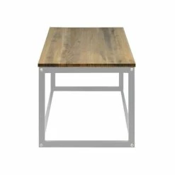 Remise ✔️ Table Basse - Chevet Icub. Style Industriel Vintage Bois Et Métal 40x40x45 Blanc ⌛