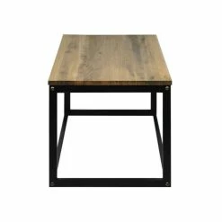 Vente flash ???? Table Basse – Chevet Icub Style Industriel Vintage Bois Et Métal 40x40x45 Noir ????