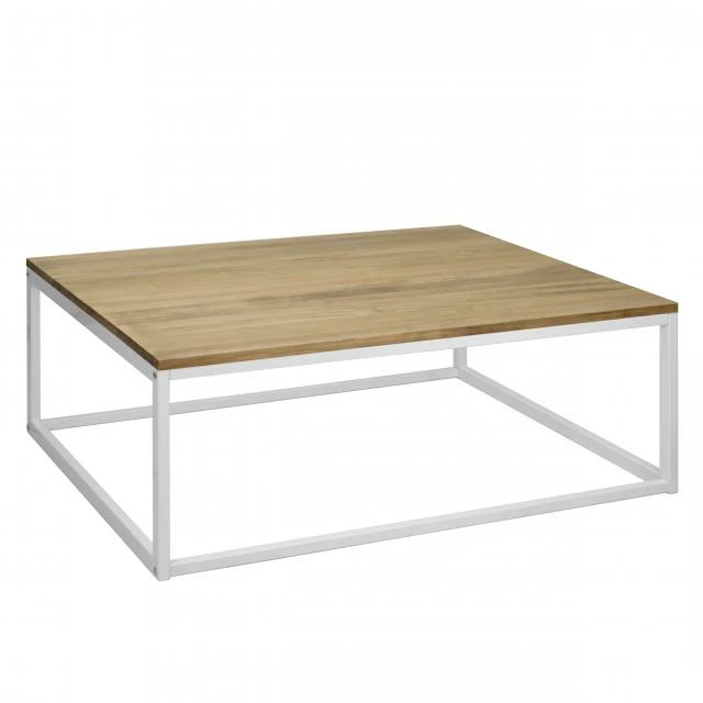 Table basse Icub. Style industriel vintage bois et métal 100x80x37 cm. Blanc Budget ❤️ Table Basse Icub. Style Industriel Vintage Bois Et Métal 100x80x37 Cm. Blanc ???? -Buffets Shop table basse icub style industriel vintage bois et metal 100x80x37 cm blanc 1