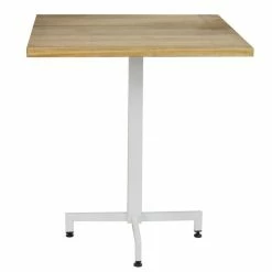 Acheter 👏 Table Bistrot Icub Pied Central Plateau Carré - 60x60x75h. Cm. - Metal Blanc 🔥