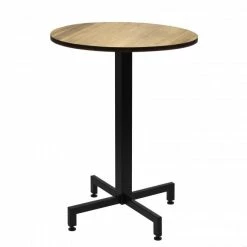 Coupon ???? Table Bistrot Icub Pied Central Plateau Rond - 60dia. X75h. Cm. - Metal Noir ✨