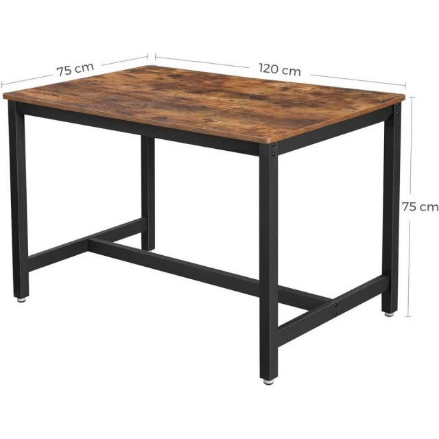 Table bois et métal L120 x P75 x H75 cm Meilleure vente ???? Table Bois Et Métal L120 X P75 X H75 Cm ???? -Buffets Shop table bois et metal l120 x p75 x h75 cm 02