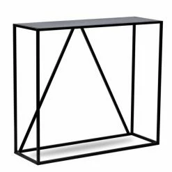 Budget ???? Table Console Noire Design Industriel Moderne En Métal 90x30x80 Cm ????
