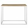 Budget ???? Table D'entree – Console Icub - Industriel Vintage Bois Et Métal 120x35 Cm Blanc ????