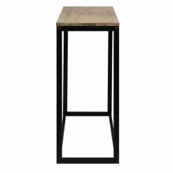 Remise ???? Table D'entree – Console Icub - Industriel Vintage Bois Et Métal 120x35 Cm. Noir ⌛ -Buffets Shop table d entree console icub industriel vintage bois et metal 120x35 cm noir 3