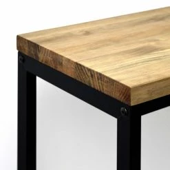 Nouveau ❤️ Table D'entree – Console Industriel Vintage Bois Et Métal 120x30x80 Cm Noir ???? -Buffets Shop table d entree console industriel vintage bois et metal 120x30x80 cm noir 3