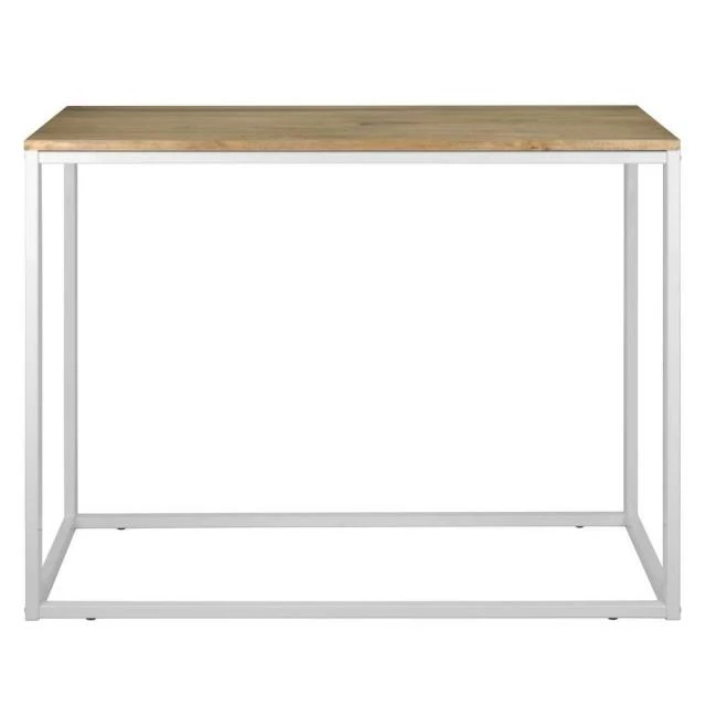 Table d'entree – Console - industriel vintage bois et métal 120x35 cm Blanc Top 10 ???? Table D'entree – Console - Industriel Vintage Bois Et Métal 120x35 Cm Blanc ⭐ -Buffets Shop table d entree console industriel vintage bois et metal 120x35 cm blanc 1
