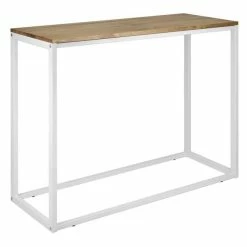 Top 10 ???? Table D'entree – Console - Industriel Vintage Bois Et Métal 120x35 Cm Blanc ⭐ 3 Top 10 ???? Table D'entree – Console - Industriel Vintage Bois Et Métal 120x35 Cm Blanc ⭐ -Buffets Shop table d entree console industriel vintage bois et metal 120x35 cm blanc 2