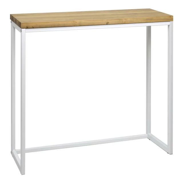 Table d'entree – Console - industriel vintage bois et métal 80x30x80 cm Blanc Meilleur prix ???? Table D'entree – Console - Industriel Vintage Bois Et Métal 80x30x80 Cm Blanc ⌛ -Buffets Shop table d entree console industriel vintage bois et metal 80x30x80 cm blanc 2