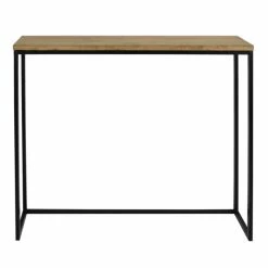 Nouveau ???? Table D'entree – Console - Industriel Vintage Bois Et Métal 80x30x80 Cm Noir ⭐