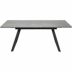 Acheter ???? Table De Repas Extensible Gris - Plateau Bois 160 X 90 Cm Avec Rallonge ✨