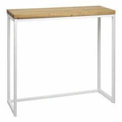 Promo ???? Table Haute – Mange Debout Icub - Industriel Vintage 120 X 30 X 110 Cm. Blanc ????