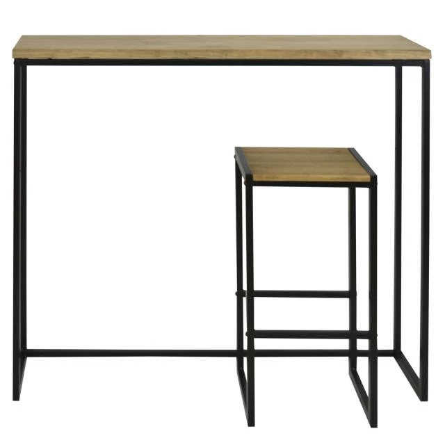 Budget ???? Table Haute – Mange Debout Icub - Industriel Vintage 120 X 30 X 110 Cm. Noir ⭐ 3 Budget ???? Table Haute – Mange Debout Icub - Industriel Vintage 120 X 30 X 110 Cm. Noir ⭐ – Image 3