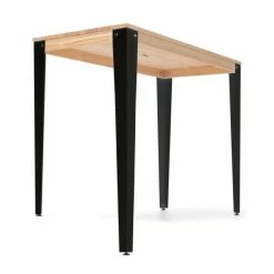 Le moins cher ⭐ Table Haute Mange Debout Lunds 39x110x110cm Métal Noir-plateau Bois Naturel. ???? -Buffets Shop table haute mange debout lunds 39x110x110cm metal noir plateau bois naturel 03