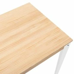 Meilleure affaire ???? Table Haute Mange Debout Lunds 60X100x110cm Métal Blanc-plateau Bois Naturel. ❤️ 3 Meilleure affaire ???? Table Haute Mange Debout Lunds 60X100x110cm Métal Blanc-plateau Bois Naturel. ❤️ -Buffets Shop table haute mange debout lunds 60x100x110cm metal blanc plateau bois naturel 04