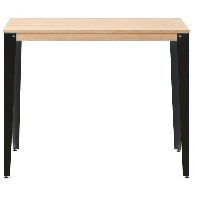De gros ???? Table Haute Mange Debout Lunds 60X100x110cm Métal Noir-finition Bois Naturel. ✔️ 2 De gros ???? Table Haute Mange Debout Lunds 60X100x110cm Métal Noir-finition Bois Naturel. ✔️ – Image 2