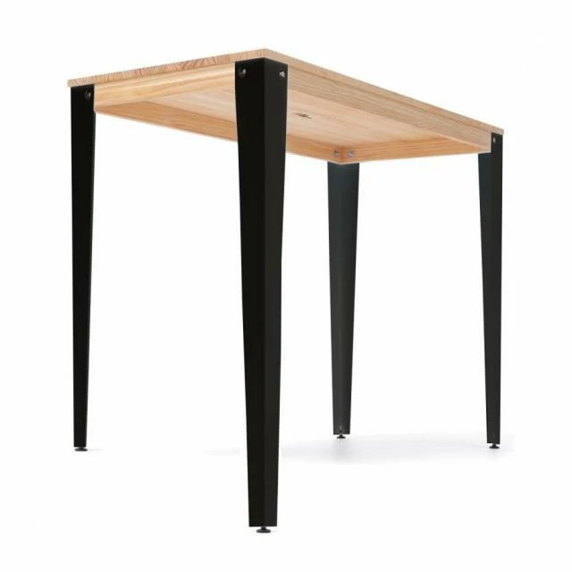 De gros ???? Table Haute Mange Debout Lunds 60X100x110cm Métal Noir-finition Bois Naturel. ✔️ 3 De gros ???? Table Haute Mange Debout Lunds 60X100x110cm Métal Noir-finition Bois Naturel. ✔️ – Image 3