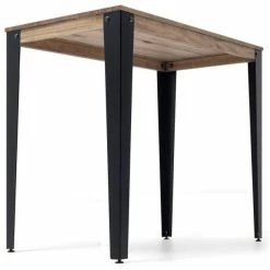 Meilleure vente ???? Table Mange Debout Lunds 80X160x110cm Métal Noir-vieilli. ❤️ 2 Meilleure vente ???? Table Mange Debout Lunds 80X160x110cm Métal Noir-vieilli. ❤️ -Buffets Shop table mange debout lunds 80x160x110cm metal noir vieilli 03