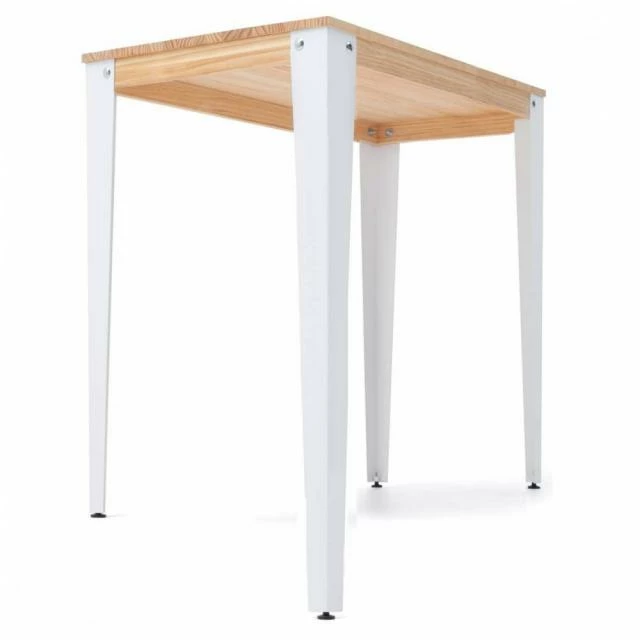 Le moins cher ???? Table Mange Debout Lunds 80X80x110cm Blanc-plateau Bois Finition Naturel. ???? 3 Le moins cher ???? Table Mange Debout Lunds 80X80x110cm Blanc-plateau Bois Finition Naturel. ???? – Image 3